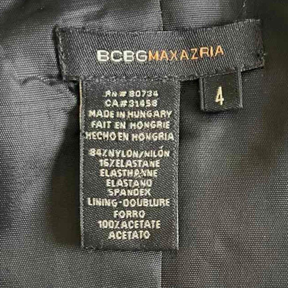BCBGMaxAzria black front zipper long sleeve women's jacket size 4 - Picture 5 of 16